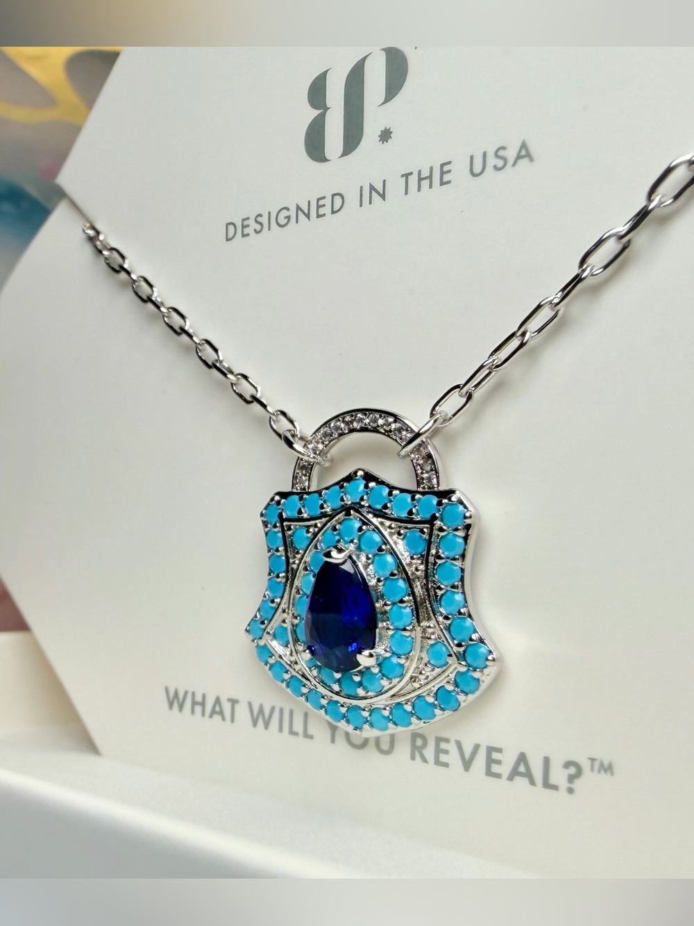 Bomb Party New OG Necklace- “Trouble Maker” Burma Blue Spinel on Rhodium
